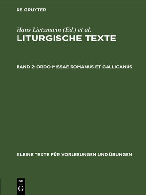 cover image of Ordo missae Romanus et Gallicanus